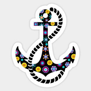 Anchor and flowers Sticker